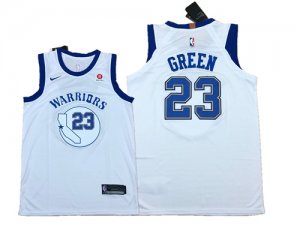 Warriors #23 Draymond Green White Fashion Current Player Hardwood Classics Nike Jersey