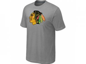 NHL Chicago Blackhawks Big & Tall Logo L.Grey T-Shirt