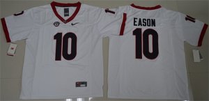 Georgia Bulldogs 10 Jacob Eason White College Jersey