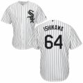 Men's Majestic Chicago White Sox #64 Travis Ishikawa Replica White Home Cool Base MLB Jersey