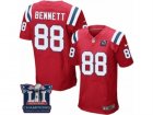 Mens Nike New England Patriots #88 Martellus Bennett Elite Red Alternate Super Bowl LI Champions NFL Jersey