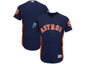 Men Houston Astros Customized Majestic Navy 2018 Spring Training Flex Base Team Jersey