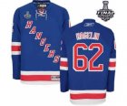 nhl jerseys new york rangers #62 hagelin blue[2014 stanley cup]