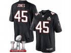Mens Nike Atlanta Falcons #45 Deion Jones Limited Black Alternate Super Bowl LI 51 NFL Jersey
