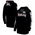 Miami Marlins G III 4Her by Carl Banks Women's Extra Innings Pullover Hoodie Black