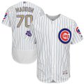 Chicago Cubs #70 Joe Maddon White World Series Champions Gold Program Flexbase Jersey