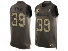 Mens Nike Washington Redskins #39 Josh Evans Limited Green Salute to Service Tank Top NFL Jersey