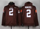 Nike Cleveland Browns #2 Johnny Manziel Brown jerseys(Pullover Hoodie)