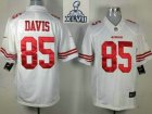 2013 Super Bowl XLVII NEW San Francisco 49ers 85# Vernon Davis White Jerseys(Limited)