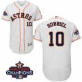 Astros #10 Yuli Gurriel White Flexbase Authentic Collection 2017 World Series Champions Stitched MLB Jersey