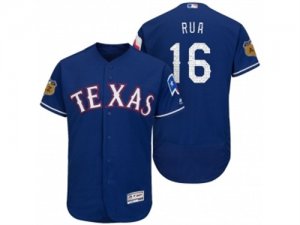 Mens Texas Rangers #16 Ryan Rua 2017 Spring Training Flex Base Authentic Collection Stitched Baseball Jersey