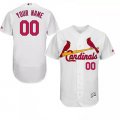 2016 Men St. Louis Cardinals Majestic White Flexbase Authentic Collection Custom Jersey