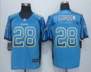 Nike Dallas Charger #28 Gordon Blue jerseys(Drift Fashion Elite)