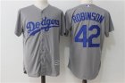 Dodgers #42 Jackie Robinson Gray Cool Base Jersey