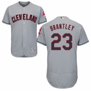 Men\'s Majestic Cleveland Indians #23 Michael Brantley Grey Flexbase Authentic Collection MLB Jersey