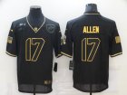 Nike Bills #17 Josh Allen Black Gold 2020 Salute To Service Limited Jersey