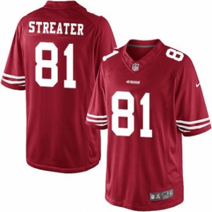 Mens Nike San Francisco 49ers #81 Rod Streater Limited Red Team Color NFL Jersey