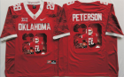 Oklahoma Sooners 28 Adrian Peterson Red Portrait Number College Jersey