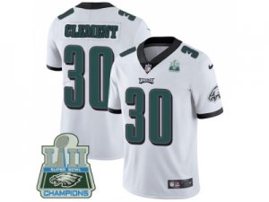 Nike Philadelphia Eagles #30 Corey Clement White Super Bowl LII Champions Men Stitched NFL Vapor Untouchable Limited Jersey