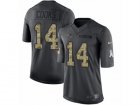 Mens Nike New England Patriots #14 Brandin Cooks Limited Black 2016 Salute to Service NFL Jersey