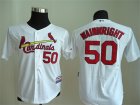 Youth St.Louis Cardinals #50 Adam Wainwright White jersey