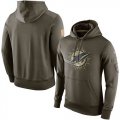 Men Miami Dolphins Nike Olive Salute To Service KO Performance Hoodie