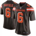 Nike Browns #6 Baker Mayfield Brown 2018 NFL Draft Pick Elite Jersey
