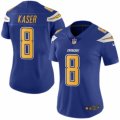 Women's Nike San Diego Chargers #8 Drew Kaser Limited Electric Blue Rush NFL Jersey