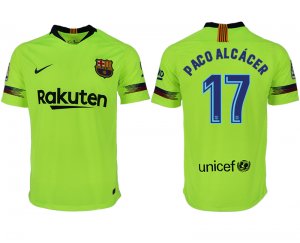 2018-19 Barcelona 17 PACO ALCACER Away Thailand Soccer Jersey