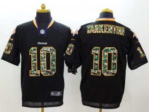 Nike Minnesota Vikings #10 Fran Tarkenton Black jerseys(Elite Camo Fashion)