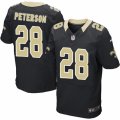 Men Nike New Orleans Saints #28 Adrian Peterson Elite Black Team Color NFL Jersey