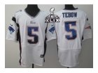 2015 Super Bowl XLIX Nike NFL New England Patriots #5 Tim Tebow white Jerseys[Elite]