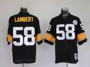 nfl pittsburgh steelers #58 lambert m&n black(white number)