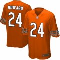 Men's Nike Chicago Bears #24 Jordan Howard Game Orange Alternate NFL Jersey