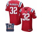 Mens Nike New England Patriots #32 Devin McCourty Elite Red Alternate Super Bowl LI Champions NFL Jersey