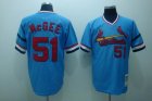 mlb st.louis cardinals #51 mcgee m&n blue