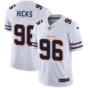 Nike Bears #96 Akiem Hicks White Team Logos Fashion Vapor Limited Jersey