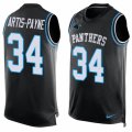 Mens Nike Carolina Panthers #34 Cameron Artis-Payne Limited Black Player Name & Number Tank Top NFL Jersey