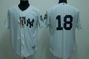 mlb new york yankees #18 damon white(2009 logo)