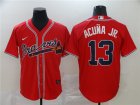 Braves #13 Ronald Acuna Jr. Red 2020 Nike Cool Base Jersey