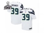 2015 Super Bowl XLIX Nike jerseys seattle seahawks #39 browner white[Elite]