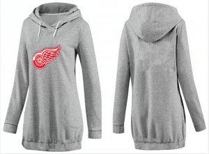 NHL Women Detroit Red Wings Logo Pullover Hoodie 9