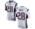 Mens Nike New England Patriots #28 James White Game White NFL Jersey