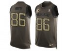 Mens Nike Washington Redskins #86 Jordan Reed Limited Green Salute to Service Tank Top NFL Jersey