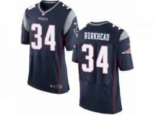 Mens Nike New England Patriots #34 Rex Burkhead Elite Navy Blue Team Color NFL Jersey