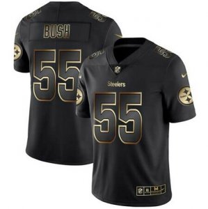 Nike Steelers #55 Devin Bush Black Gold Vapor Untouchable Limited