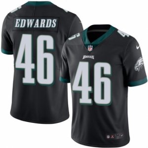 Mens Nike Philadelphia Eagles #46 Herman Edwards Limited Black Rush NFL Jersey