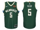 Nike NBA Milwaukee Bucks #5 D.J. Wilson Jersey 2017-18 New Season Green Jersey