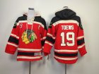 youth nhl chicago blackhawks #19 toews red[pullover hooded sweatshirt]