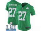 Women Nike Philadelphia Eagles #27 Malcolm Jenkins Limited Green Rush Vapor Untouchable Super Bowl LII NFL Jersey